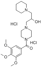 alpha-(1-Piperidinylmethyl)-4-(3,4,5-trimethoxybenzoyl)-1-piperazineet hanol dihydrochloride Struktur