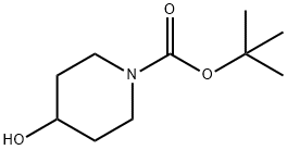 1-(tert-ブトキシカルボニル)-4-ヒドロキシピペリジン 化学構造式