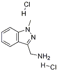 3-(アミノメチル)-1-メチル-1H-インダゾール二塩酸塩 化学構造式