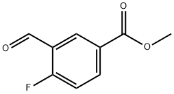 Methyl 4-fluoro-3-forMylbenzoate Structure