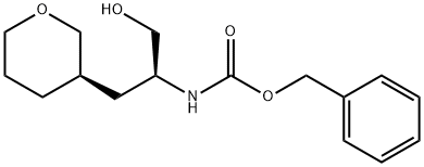 CarbaMic acid, N-[(1S)-1-(hydroxyMethyl)-2-[(3R)-tetrahydro-2H-pyran-3-yl]ethyl]-, phenylMethyl ester Struktur