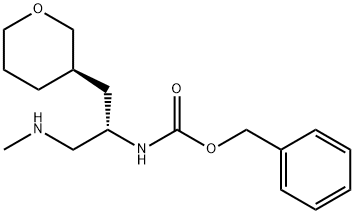 CarbaMic acid, N-[(1S)-1-[(MethylaMino)Methyl]-2-[(3R)-tetrahydro-2H-pyran-3-yl]ethyl]-, phenylMethyl ester Struktur