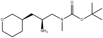 CarbaMic acid, N-[(2S)-2-aMino-3-[(3R)-tetrahydro-2H-pyran-3-yl]propyl]-N-Methyl-, 1,1-diMethylethyl ester Structure