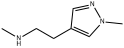 N-メチル-2-(1-メチル-1H-ピラゾール-4-イル)エタンアミン 化学構造式