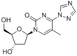 1-(BETA-D-2-DEOXYRIBOFURANOSYL)-4-(1,2,4-TRIAZOL-1-YL)-5-METHYLPYRIMIDIN-2-ONE 结构式