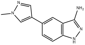 5-(1-Methyl-1H-pyrazol-4-yl)-1H-indazol-3-amine Structure