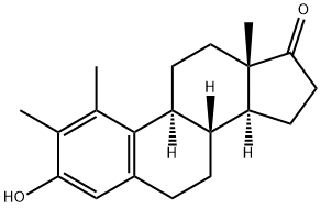 3-ヒドロキシ-1,2-ジメチルエストラ-1,3,5(10)-トリエン-17-オン 化学構造式