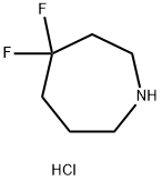 4,4-ジフルオロアゼパン塩酸塩 化学構造式