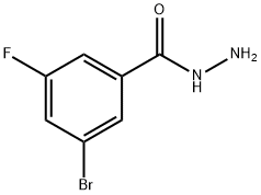 3-BROMO-5-FLUOROBENZOHYDRAZIDE, 1094510-55-0, 结构式