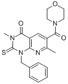 Morpholine, 4-((1,2,3,4-tetrahydro-3,7-dimethyl-4-oxo-1-(phenylmethyl) -2-thioxopyrido(2,3-d)pyrimidin-6-yl)carbonyl)- Structure