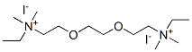 ethyl-[2-[2-[2-(ethyl-dimethyl-ammonio)ethoxy]ethoxy]ethyl]-dimethyl-azanium diiodide Struktur