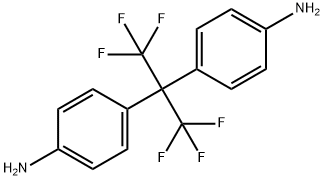 2,2-ビス(4-アミノフェニル)ヘキサフルオロプロパン 化学構造式