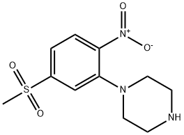 N-(5-甲砜基-2-硝基苯基)哌嗪 结构式