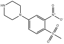 N-(4-Methylsulphonyl-3-nitrophenyl)piperazine Structure