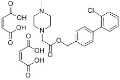 4-((4-Methyl-1-piperazinyl)acetoxymethyl)-2'-chlorobiphenyl dihydrogen maleate 化学構造式
