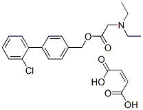 Glycine, N,N-diethyl-, (2'-chloro(1,1'-biphenyl)-4-yl)methyl ester, (Z)-2-butenedioate Struktur