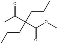 2-アセチル-2-プロピル吉草酸メチル 化学構造式