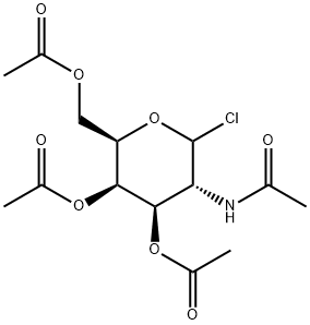 2-(乙酰氨基)-2-脱氧-D-吡喃半乳糖基氯化物 3,4,6-三乙酸酯 结构式