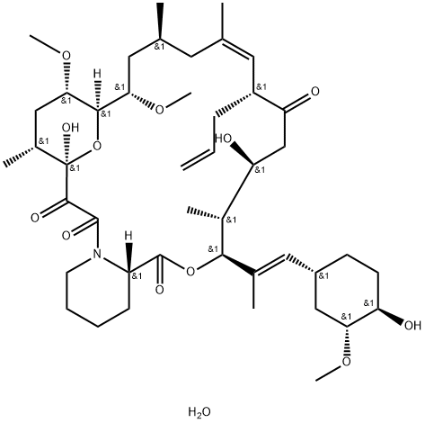 タクロリムス一水和物 化学構造式