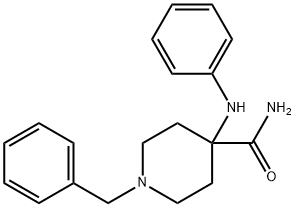 4-苯胺-1-苄基哌啶-4-羧酰胺, 1096-03-3, 结构式