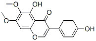5-Hydroxy-3-(4-hydroxyphenyl)-6,7-dimethoxy-4H-1-benzopyran-4-one Struktur