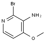 2-ブロモ-4-メトキシピリジン-3-アミン 化学構造式