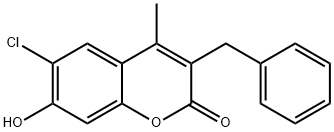 3-(苄基)-6-氯-7-羟基-4-甲基-香豆素, 109650-11-5, 结构式
