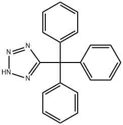 5トリフェニルメチル-１H-テトラゾル 化学構造式