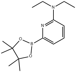 6-DIETHYLAMINOPYRIDINE-2-BORONIC ACID PINACOL ESTER, 1096689-45-0, 结构式