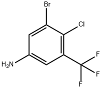 3-bromo-4-chloro-5-(trifluoromethyl)aniline Structure