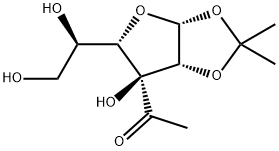 3-O-乙酰基-1,6-O-亚异丙基A-D-呋喃半乳糖 结构式