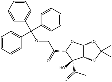 3-Acetyl-1,2-O-isopropylidene-6-O-trityl--L-arabino-hexofuranos-5-ulose|3-O-乙酰基-1,2-O-异亚丙基-6-O-三苯甲基-B-L-阿拉伯 - 吡喃糖-9-酮糖
