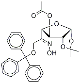 1,2-O-(1-Methylethylidene)-6-O-(triphenylMethyl)-β-L-arabino-hexofuranos-5-ulose OxiMe 3-Acetate Structure