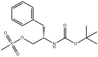 S)-2-(叔丁氧羰基氨基)-3-苯基丙基甲烷磺酸盐, 109687-66-3, 结构式