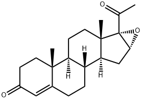 16,17-环氧黄体酮,1097-51-4,结构式