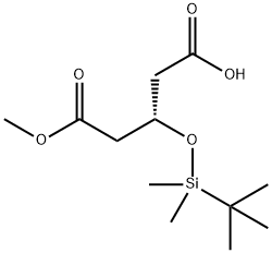 (S)-3-[[(1,1-Dimethyl)dimethylsily]oxy]pentanedioic acid monomethyl ester Structure