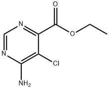 4-PyriMidinecarboxylic acid, 6-aMino-5-chloro-, ethyl ester Struktur