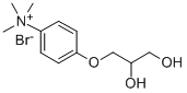 (p-(2,3-Dihydroxypropoxy)phenyl)trimethylammonium bromide Structure