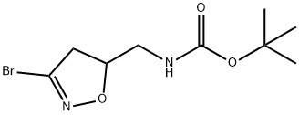 (3-BROMO-4,5-DIHYDRO-ISOXAZOL-5-YLMETHYL)-CARBAMIC ACID TERT-BUTYL ESTER Structure