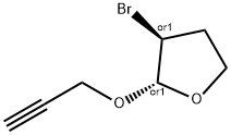 trans-3-Bromot-2-(2-propynyloxy)-etrahydrofuran, 109789-15-3, 结构式