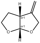 (±)-ヘキサヒドロ-3-メチレン-CIS-フロ[2,3-B]フラン 化学構造式