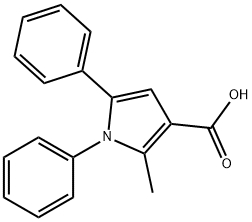 2-METHYL-1,5-DIPHENYL-1H-PYRROLE-3-CARBOXYLIC ACID Structure