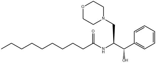 L-THREO-1-PHENYL-2-DECANOYLAMINO-3-MORPHOLINO-1-PROPANOL HCL Struktur