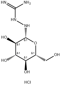 N1-BETA-D-GLUCOPYRANOSYLAMINO-GUANIDINE HNO3 Structure