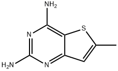 6-甲基噻吩[3,2-D]嘧啶-2,4-二胺, 109879-87-0, 结构式