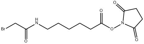 Succinimidyl-6-(bromoacetamido)caproate Structure