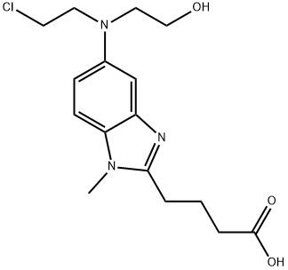 5-[(2-Chloroethyl)(2-hydroxyethyl)aMino]-1-Methyl-1H-benziMidazole-2-butanoic Acid 化学構造式