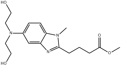 5-[双(2-羟基乙基)氨基]-1-甲基-1H-苯并咪唑-2-丁酸甲酯,109882-31-7,结构式