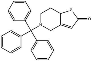 5,6,7,7A-四氢-5-(三苯甲基)噻吩并[3,2-C]吡啶酮,109904-26-9,结构式