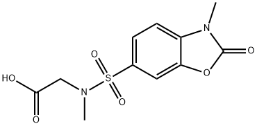 {methyl[(3-methyl-2-oxo-2,3-dihydro-1,3-benzoxazol-6-yl)sulfonyl]amino}acetic acid Structure